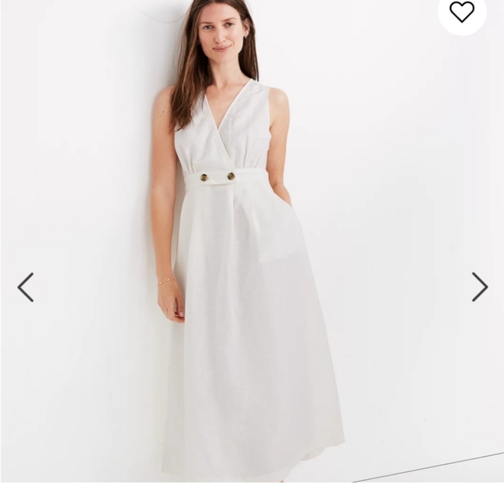 NWT Madewell White Midi Dress sz 12